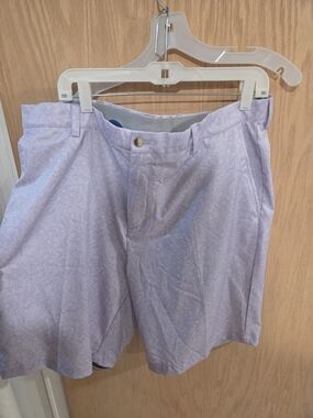 Greg Norman Collection Lavender Paisley Flat Front Shorts